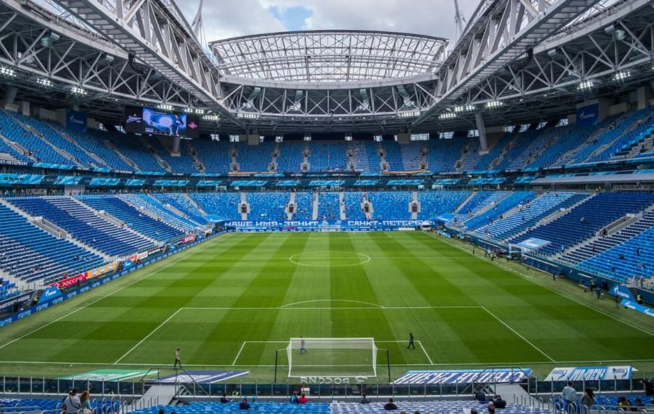 Stadion Zenitu Petrohrad.